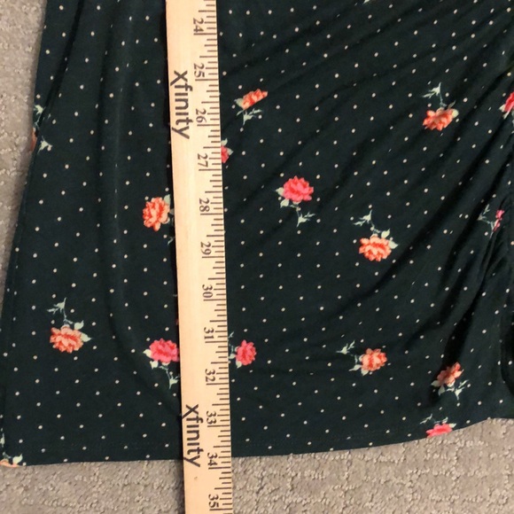 NWT Free People Celia Green Polka Dot & Floral Print Long Sleeve Mini Dress XS - Picture 12 of 14
